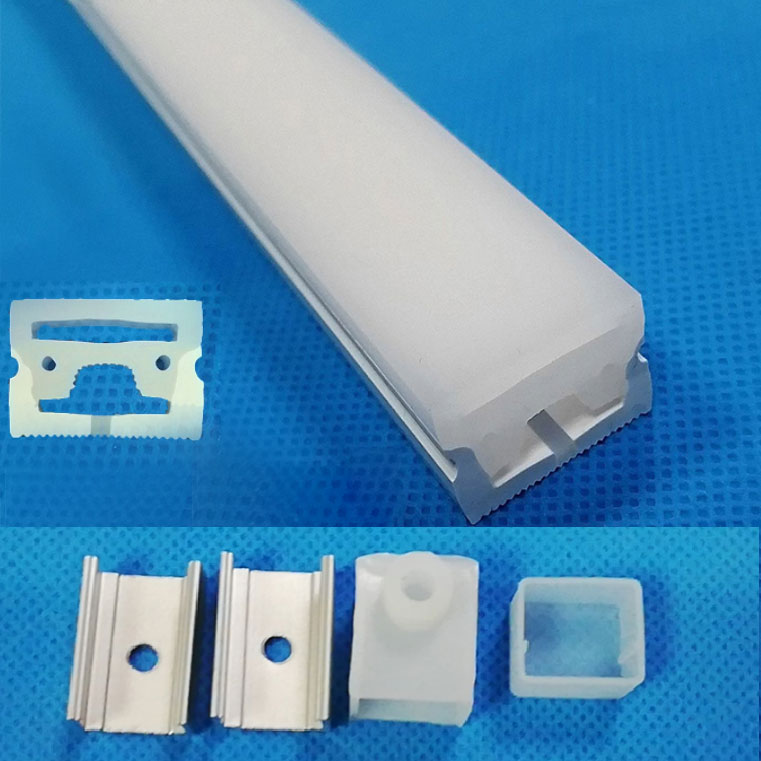 Silicone LED Channel Diffuser 180° Large Beam Angle Top Emitting 20*14mm